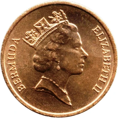 1 Cent - Elizabeth II 3rd portrait - Magnetic front