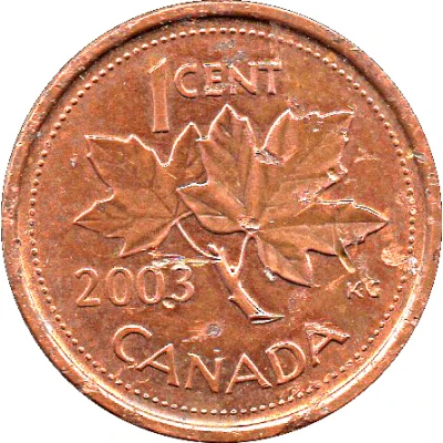 1 Cent - Elizabeth II 3rd portrait; magnetic back