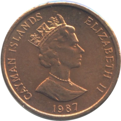 1 Cent - Elizabeth II 3rd portrait; non-magnetic front