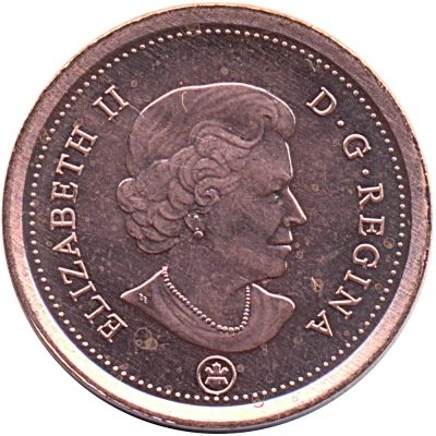 1 Cent - Elizabeth II 4th portrait; non-magnetic with RCM logo front