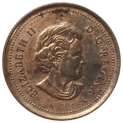 1 Cent - Elizabeth II 4th portrait; non-magnetic front