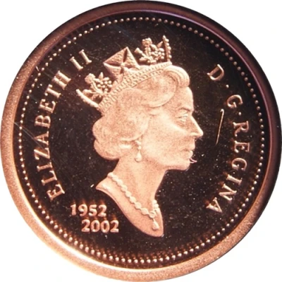 1 Cent - Elizabeth II Golden Jubilee; Proof front