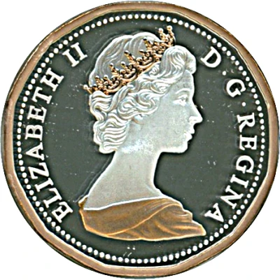 1 Cent - Elizabeth II Maple twig design front