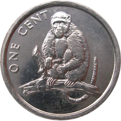 1 Cent - Elizabeth II Monkey back