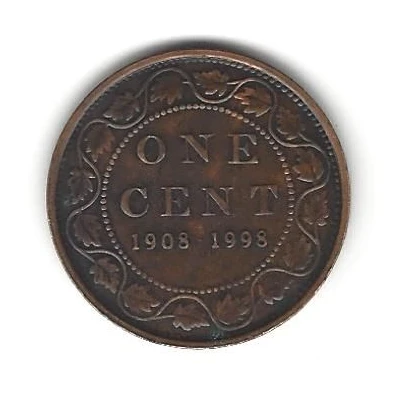 1 Cent - Elizabeth II Royal Canadian Mint, Antique finish back