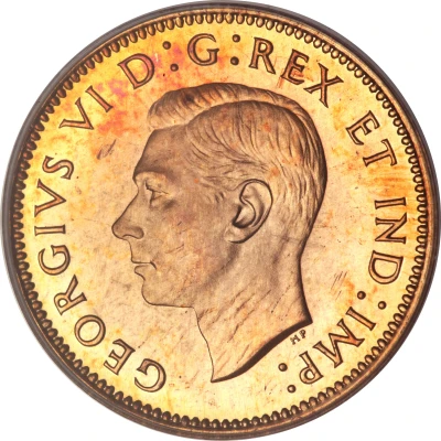 1 Cent - George VI with ET IND:IMP: front