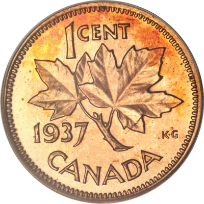 1 Cent - George VI with ET IND:IMP: back