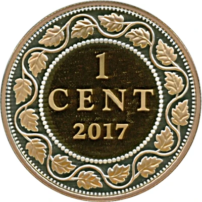 1 Cent In the name of Edward VII; Small leaves design back