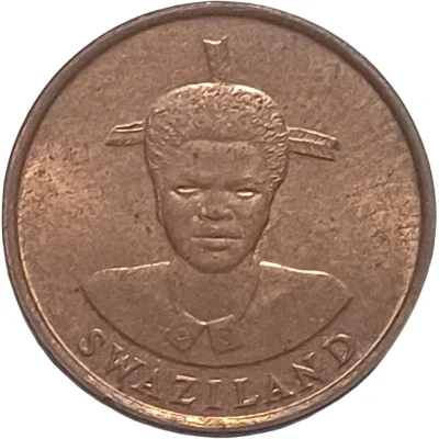 1 Cent - Mswati III 1st portrait front