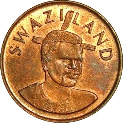 1 Cent - Mswati III 2nd portrait front