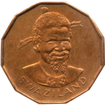 1 Cent - Sobhuza II front