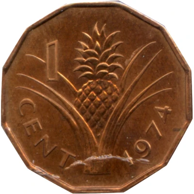 1 Cent - Sobhuza II back