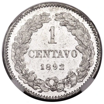 1 Centavo Aluminium Piedfort back