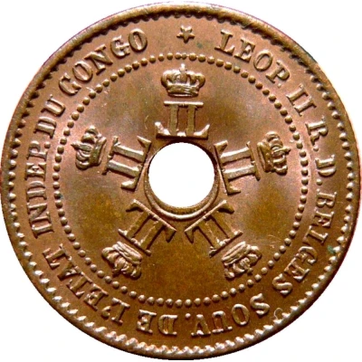 1 Centime - Léopold II front