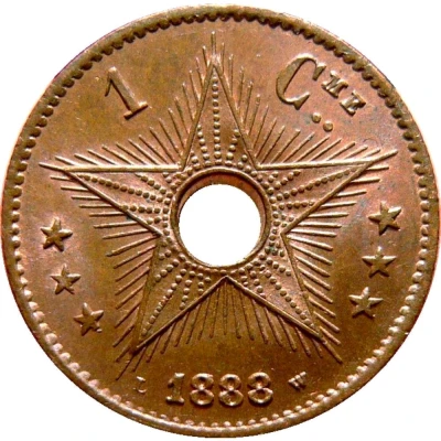 1 Centime - Léopold II back