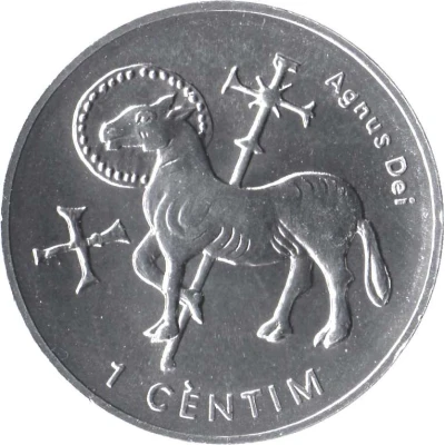 1 Cèntim Agnus Dei back