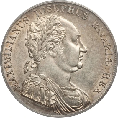 1 Conventionsthaler - Maximilian I Joseph Bavarian Constitution front