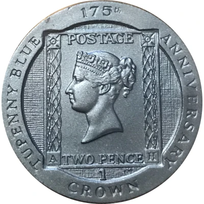 1 Crown - Elizabeth II 175th Anniversary Tu’penny Blue back