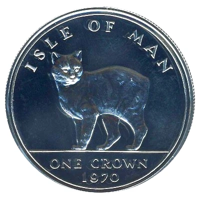 1 Crown - Elizabeth II Manx Cat back