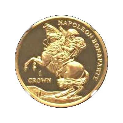 1 Crown - Elizabeth II Napoleon Bonaparte - Gold back