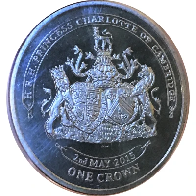 1 Crown - Elizabeth II Princess Charlotte of Cambridge back