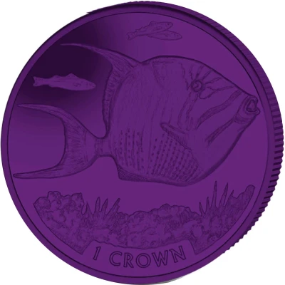 1 Crown - Elizabeth II Queen Triggerfish back