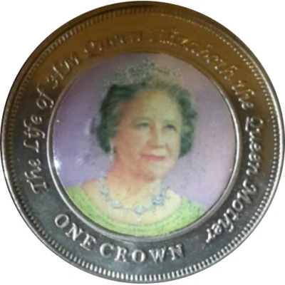 1 Crown - Elizabeth II The Queen Mother, green dress back