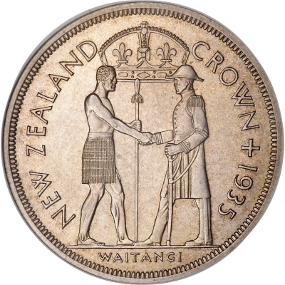 1 Crown - George V Waitangi back