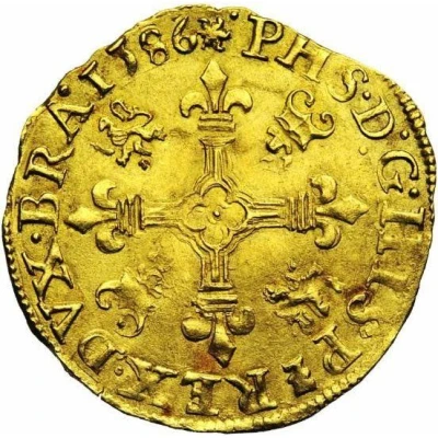 1 Crown - Philip II with Portugal arms front