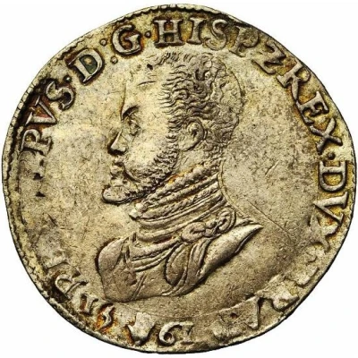 1 Daalder - Philip II Bust left; PHILIPPVS front