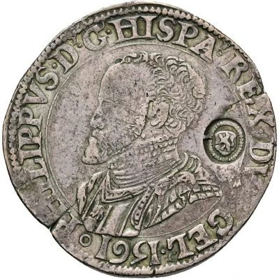 1 Daalder "Philipsdaalder" - Philip II Countermark A13.1 ND front