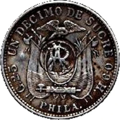 1 Décimo Galapagos Counterstamp front