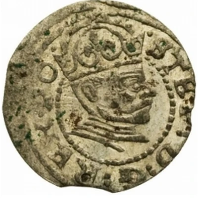 1 Denarius - Stephen Báthory Riga front