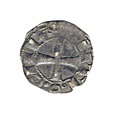 1 Denier - Bohemond III, Minority Bareheaded, type B ND back