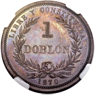 1 Doblon 10 Pesos - Pattern back