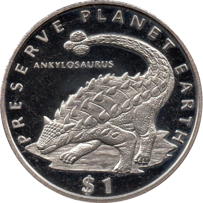 1 Dollar Ankylosaurus back