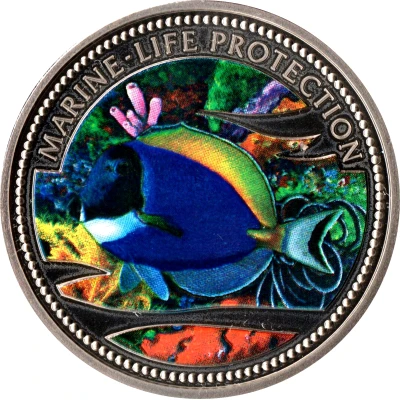 1 Dollar Blue-powder Surgeonfish back