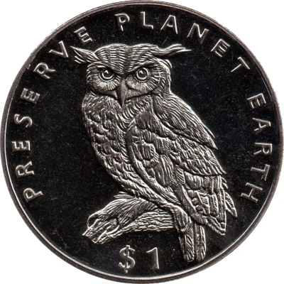 1 Dollar Cape eagle-owl back