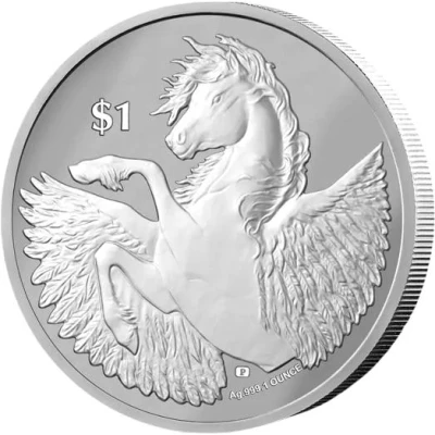 1 Dollar - Charles III Pegasus back