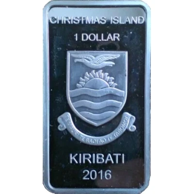 1 Dollar Christmas Island - Winter scene front