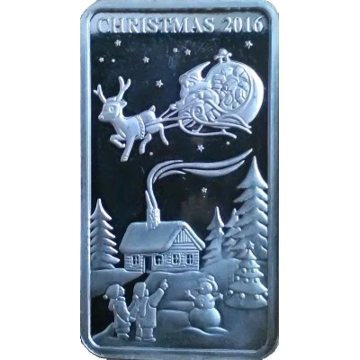 1 Dollar Christmas Island - Winter scene back