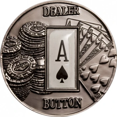 1 Dollar Dealer Button: A♤ ND back