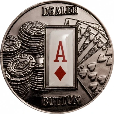 1 Dollar Dealer Button: A♢ ND back