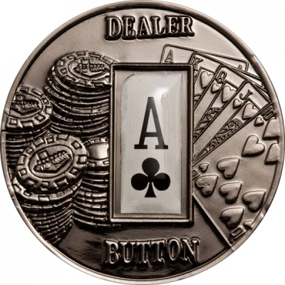 1 Dollar Dealer Button: A♧ ND back