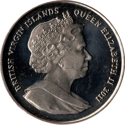 1 Dollar - Elizabeth II 10th Anniversary Attack on the Twin Towers front