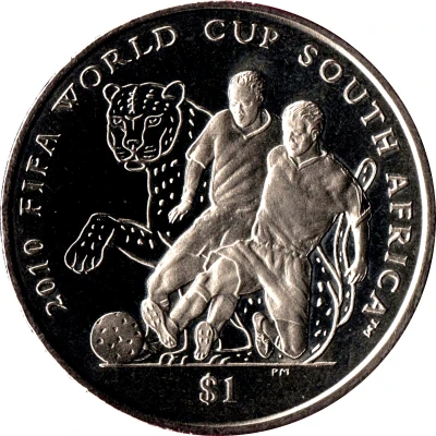 1 Dollar - Elizabeth II 2010 FIFA World Cup South Africa back