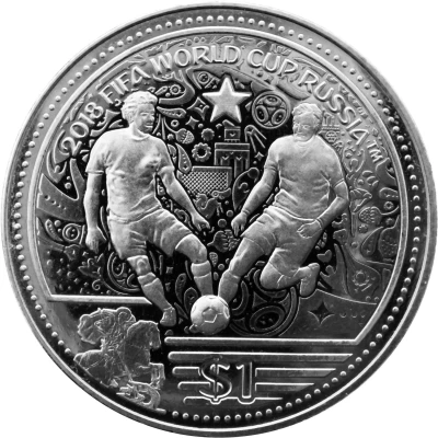 1 Dollar - Elizabeth II 2018 FIFA World Cup Russia back