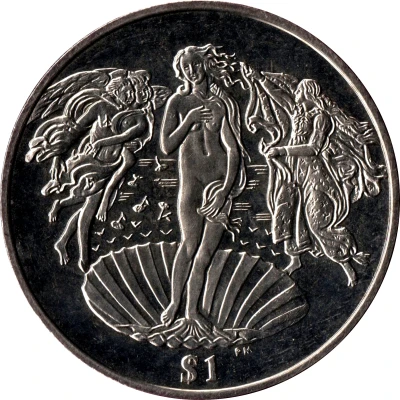 1 Dollar - Elizabeth II Birth of Venus back