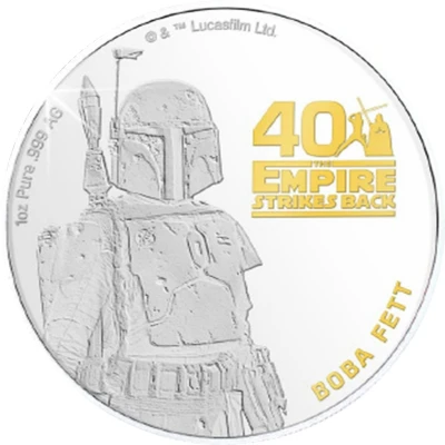 1 Dollar - Elizabeth II Boba Fett back