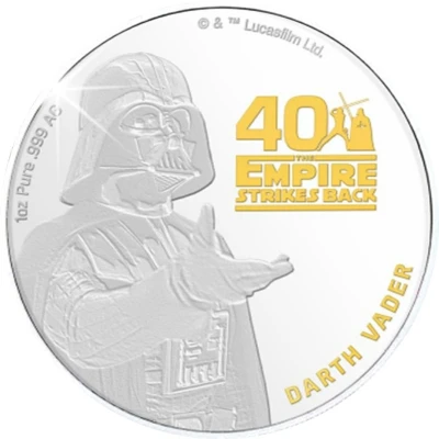 1 Dollar - Elizabeth II Darth Vader back